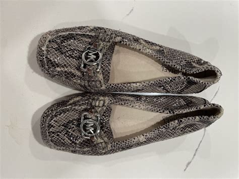 michael kors logo flats|Michael Kors snakeskin flats.